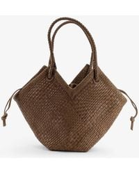 IBELIV - Trinity Medium Vegetable-Tanned Leather Shoulder Bag With A Woven Pattern - Lyst
