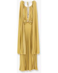 Elisabetta Franchi - Carpet Viscose Blend Long Dress With Lurex Effect - Lyst