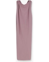 Balenciaga - Midi Sack Silk And Wool Dress - Lyst