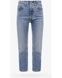 Levi's Denim Beige 501 Crop Neutral Ground in Natural | Lyst