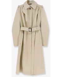 McQueen - Cotton Trench With Puff Sleeves - Lyst