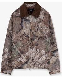 Represent - Tree-Graphic Print Camouflage Cotton Trucker Jacket - Lyst