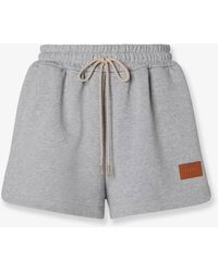 Fendi - Essentia Cotton Jersey Shorts - Lyst