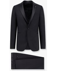 Tagliatore - Virgin Wool Tuxedo With Iconic Brooch - Lyst