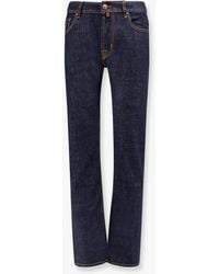 Jacob Cohen - Bard Stretch Cotton Jeans With Iconic Handkerchief - Lyst