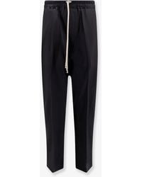 Rick Owens - Drawstring Long Certified Virgin Wool Trousers - Lyst