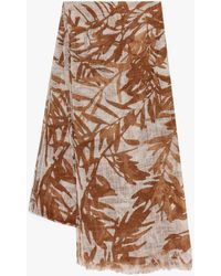 Brunello Cucinelli - Linen Blend Scarf With Sparkiling Effect - Lyst