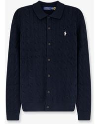 Polo Ralph Lauren - Cotton Cardigan With Braided Knit - Lyst