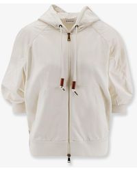 Moncler - Cotton Sweatshirt With Nylon Sleeves - Lyst