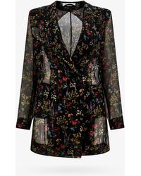 Max Mara - Silk Blazer With Floral Print - Lyst