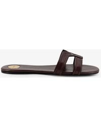 Saint Laurent - Mabrouka Leather Sandals - Lyst