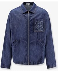 Loewe - Denim Jacket With Embroidered Anagram Logo - Lyst