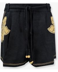 Scarlett Poppies - Vareli Linen And Cotton Shorts - Lyst