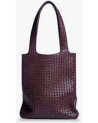 Bottega Veneta - Veneto Leather Shoulder Bag With Intrecciato Motif - Lyst