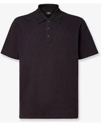 Fendi - Cotton Polo Shirt With Ff Motif - Lyst