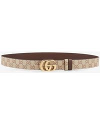 Gucci - Gg Marmont Gg Fabric Reversible Belt - Lyst