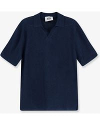 Alpha Studio - Linen And Cotton Blend Polo Shirt - Lyst