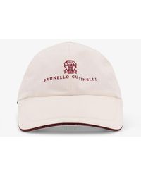 Brunello Cucinelli - Nylon Hat With Embroidered Logo On The Front - Lyst