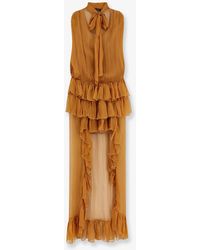 ACTUALEE - Asymmetric Voile Dress - Lyst