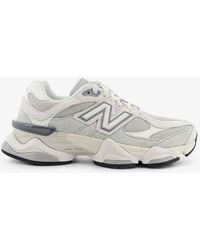 New Balance - U90602 Mesh And Suede Sneakers With Embroidered Logo - Lyst