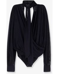 Amazuìn - Keila Sheer Stretch Tulle Bodysuit - Lyst