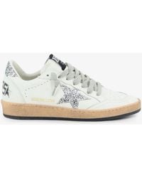 Golden Goose - Deluxe Brand Ballstar Leather Sneakers With Iconic Glitter Logo On The Side - Lyst