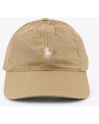 Polo Ralph Lauren - Linen Hat With Embroidered Logo On The Front - Lyst