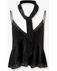 Scarlett Poppies - Hedvig Viscose Top With Scarf - Lyst
