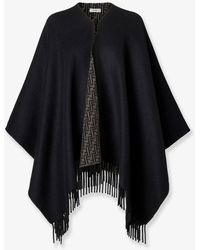 Fendi - Ff Pumpkin Wool And Cashmere Cape - Lyst