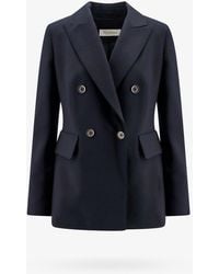 Max Mara - Double-Breasted Virgin Wool Blazer - Lyst