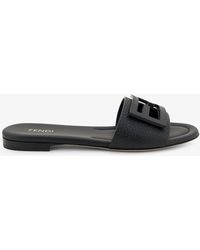 Fendi - Leather Tube Sandals - Lyst
