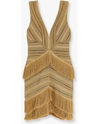 PATBO - Pampas Mini Dress With Embroidery And Fringes - Lyst