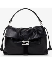 Fendi - Flux Maxi Messenger Leather Crossbody Bag - Lyst