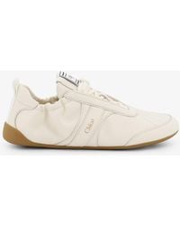 Chloé - Kick Leather Sneakers With Side Logo - Lyst