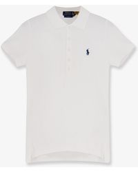 Polo Ralph Lauren - Cotton Blend Polo Shirt With Embroidered Logo - Lyst