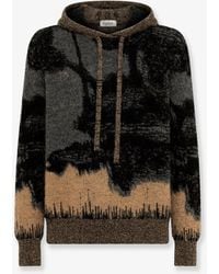 Laneus - Mohair Jacquard Hoodie - Lyst