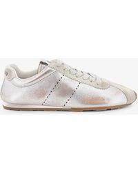 Miu Miu - Plume Vintage Leather Sneakers - Lyst