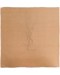 Saint Laurent - Cassandre Silk Scarf - Lyst