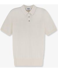Alpha Studio - Cotton And Silk Blend Polo Shirt - Lyst
