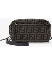 Fendi - Ff Zucca Jacquard Fabric Clutch Bag - Lyst
