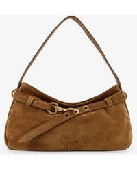 Miu Miu - Aventure Suede Shoulder Bag - Lyst