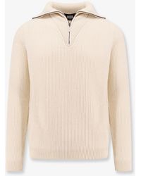 Alpha Studio - Cashmere Sweater With Half Zip - Lyst