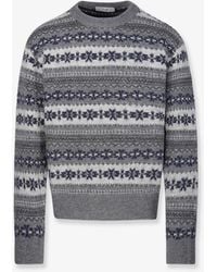 DUNST - Fairisle Wool Blend Sweater - Lyst