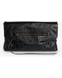 Balenciaga - Le City Leather Clutch Bag - Lyst