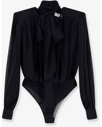 Elisabetta Franchi - Silk Shirt With Body Detail - Lyst