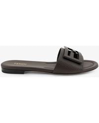 Fendi - Leather Tube Sandals - Lyst