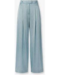 Semicouture - Cotton And Silk Trousers - Lyst