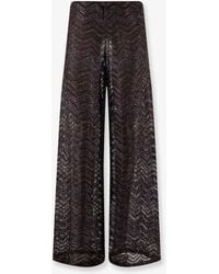 Missoni - Viscose Blend Trousers With Chevron Pattern - Lyst