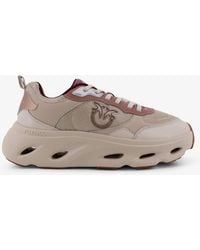 Pinko - Nylon Sneakers With Leather Inserts - Lyst