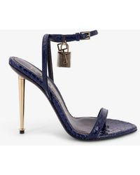 Tom Ford - Laminated Leather Sandals With Iconic Padlock - Lyst